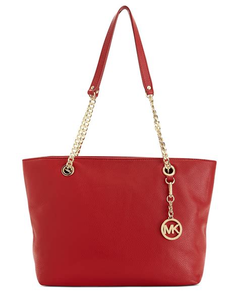 michael kors red tote bag|macy's michael kors tote handbags.